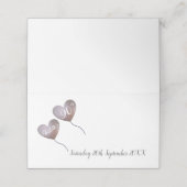 Carte De Placement 90e anniversaire ballon de coeur rose (Extérieur déplié)