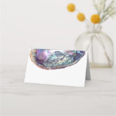 Carte De Placement Abalone Shell Purple Watercolor Beach Mariage (Dos)