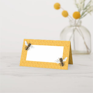 Carte De Placement Abeilles et peigne jaune