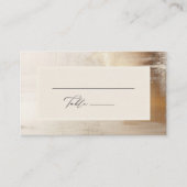 Carte De Placement Abstrait d'or | Élégant appartement de mariage (Devant)