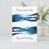 Carte de placement abstrait moderne Blue Waves (Debout devant)