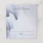 Carte De Placement Abstrait  moderne Mariage d'aquarelle noire (Extérieur déplié)