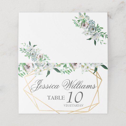 Carte De Placement Accueil Classique Elégant Rose Blanc Mariage (Extérieur déplié)