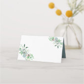 Carte De Placement Accueil Classique Elégant Rose Blanc Mariage (Dos)