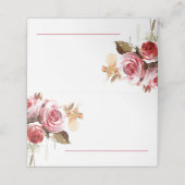 Carte De Placement Accueil mariage rose Rose antique (Extérieur déplié)
