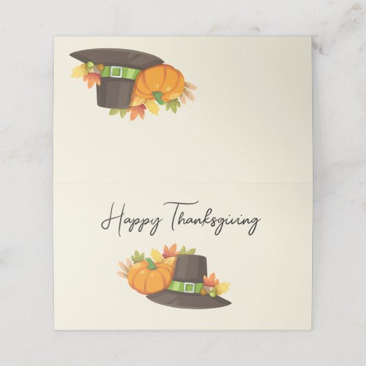 Carte De Placement Action de grâces (Extérieur déplié)