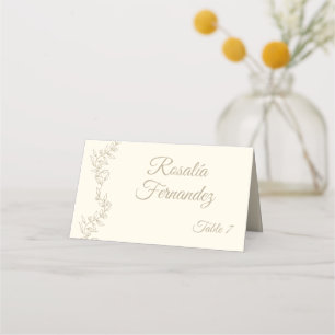Carte De Placement Affectation de table de champagne élégante personn