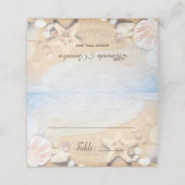 Carte De Placement Affectation de table de mariage sur la plage tropi (Extérieur déplié)