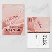 CARTE DE PLACEMENT AFFECTATIONS DU TABLEAU MARIAGE (Devant / Derrière)