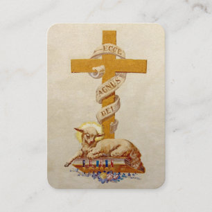 Carte De Placement Agneau de Dieu Prière catholique par le cardinal N