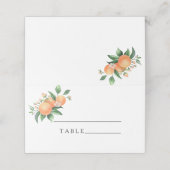 Carte De Placement Agrumes orange - mariage (Extérieur déplié)