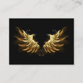 Carte De Placement Ailes d'Ange d'or sur arrière - plan noir (Devant)