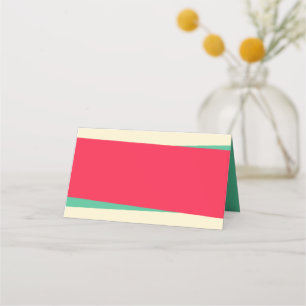 Carte De Placement Ajouter Votre Propre Texte Rouge Vert Et Léger Sab