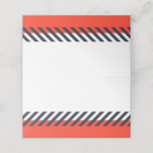 Carte De Placement Ajouter votre propre texte Trendy Orange and Blue  (Extérieur déplié)