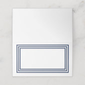 Carte De Placement Ajouter votre texte blanc avec trois bordures bleu (Extérieur déplié)