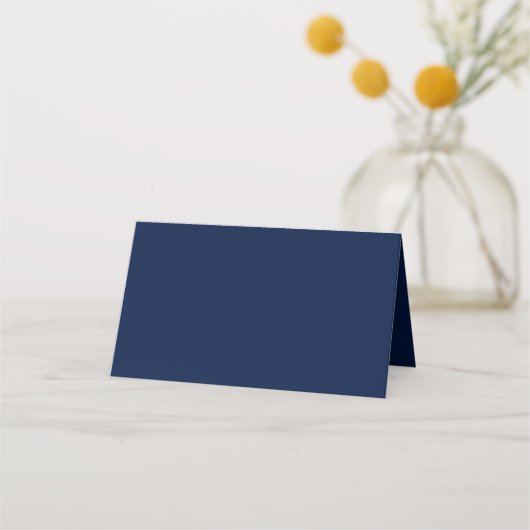 Carte De Placement Ajouter Votre Texte Marine Bleu Double Saumon Bord (Dos)