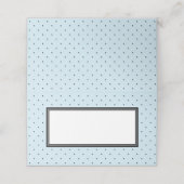 Carte De Placement Ajouter Votre Texte Modern Blue Black Polka Dot (Extérieur déplié)
