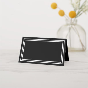 Carte De Placement Ajouter votre texte noir avec deux bordures blanch