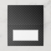 Carte De Placement Ajouter votre texte Pointe Polka Noir Blanc Modern (Extérieur déplié)