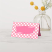 Carte De Placement Ajouter votre texte rose En vichy Motif (Devant)