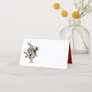Carte De Placement Alice au pays des merveilles Lapin avec le rouge