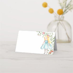 Carte De Placement Alice Aventures dans Woderland Anniversaire Tea Pa