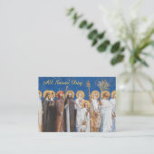 Carte De Placement All Saints’ Day Catholic Prayer Card (Debout devant)