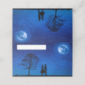 Carte De Placement Amants sous une pleine lune     (Extérieur déplié)