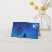 Carte De Placement Amants sous une pleine lune     (Dos)
