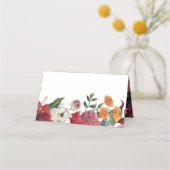 Carte De Placement Amaryllis et Chrysanthemums Mariage botanique (Dos)
