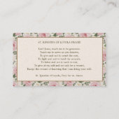 Carte De Placement AMDG Catholique Saint Ignace Roses de prière relig (Dos)