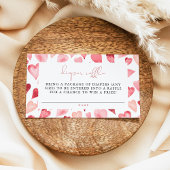 Carte De Placement AMORE Coeur mignon Petite couche amoureuse Raffle