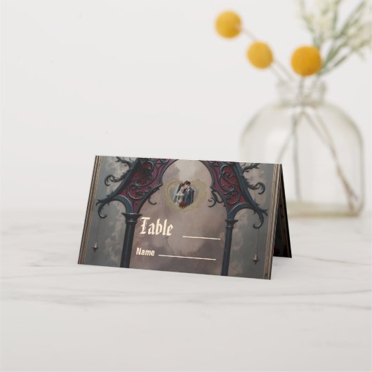 Carte De Placement Amour Éternel Gothique (Devant)