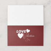 Carte De Placement Amour romantique Saint Valentin (Extérieur déplié)