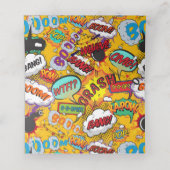 Carte De Placement Amusants Discours Moderne Bubble Amusants Rétro Co (Intérieur déplié)