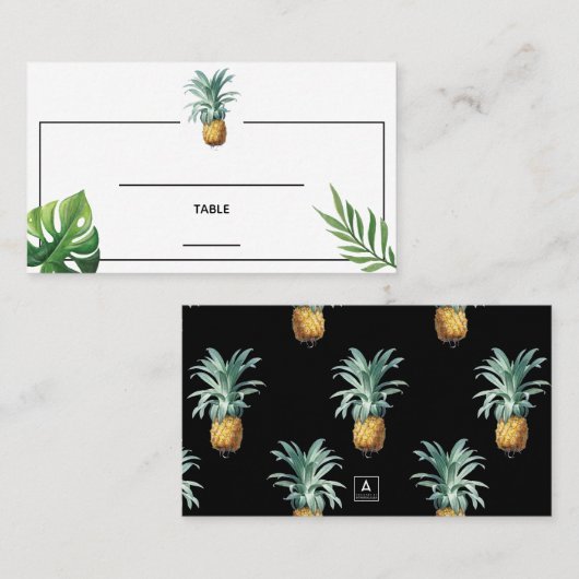 Carte De Placement Ananas délice (Devant / Derrière)