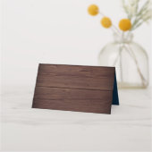 Carte De Placement Ancre bleue Rustic Wood Marine Mariage nautique (Dos)