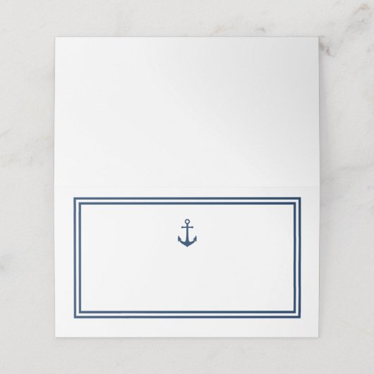 Carte De Placement Ancre classique moderne de couleur modifiable (Extérieur déplié)