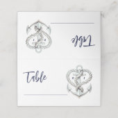 Carte De Placement Ancre de corde cardiaque nautique Siège Mariage (Extérieur déplié)