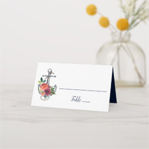 Carte De Placement Ancre florale Mariage d'automne