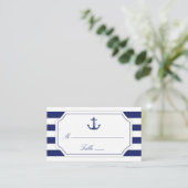 Carte De Placement Ancre nautique   Bleu Mariage (Debout devant)