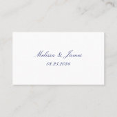 Carte De Placement Ancre nautique Floral Blue Stripe Mariage (Dos)