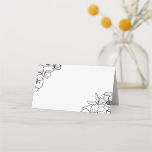 Carte De Placement Anemone Bouquet Mariage