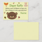Carte De Placement Animaux de bois Déchets Raffle Billets (Devant / Derrière)