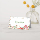 Carte De Placement Animaux de ferme Barnyard fête d'anniversaire tent (Dos)