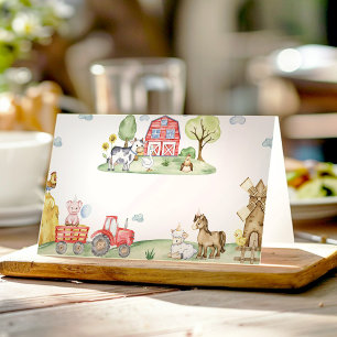 Carte De Placement Animaux de ferme Barnyard fête d'anniversaire tent