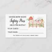 Carte De Placement Animaux de ferme Combien de casiers de sécurité Ca (Devant)