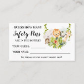 Carte De Placement Animaux de la Jungle Combien de poupées de sécurit (Devant)