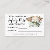 Carte De Placement Animaux forestiers Combien de poubelles de sécurit (Devant)