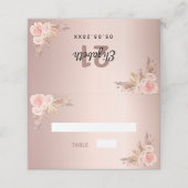 Carte De Placement Anniversaire de fête pampas herbe brush floraux ro (Extérieur déplié)